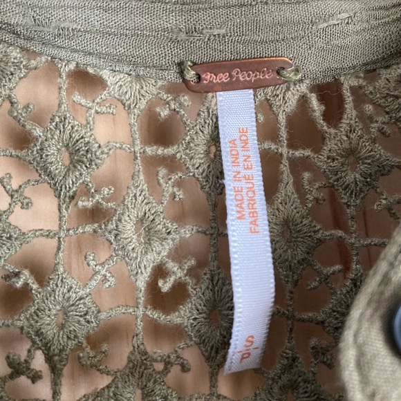 Free People-Olive Green Tunic -S - Picture 3 of 4